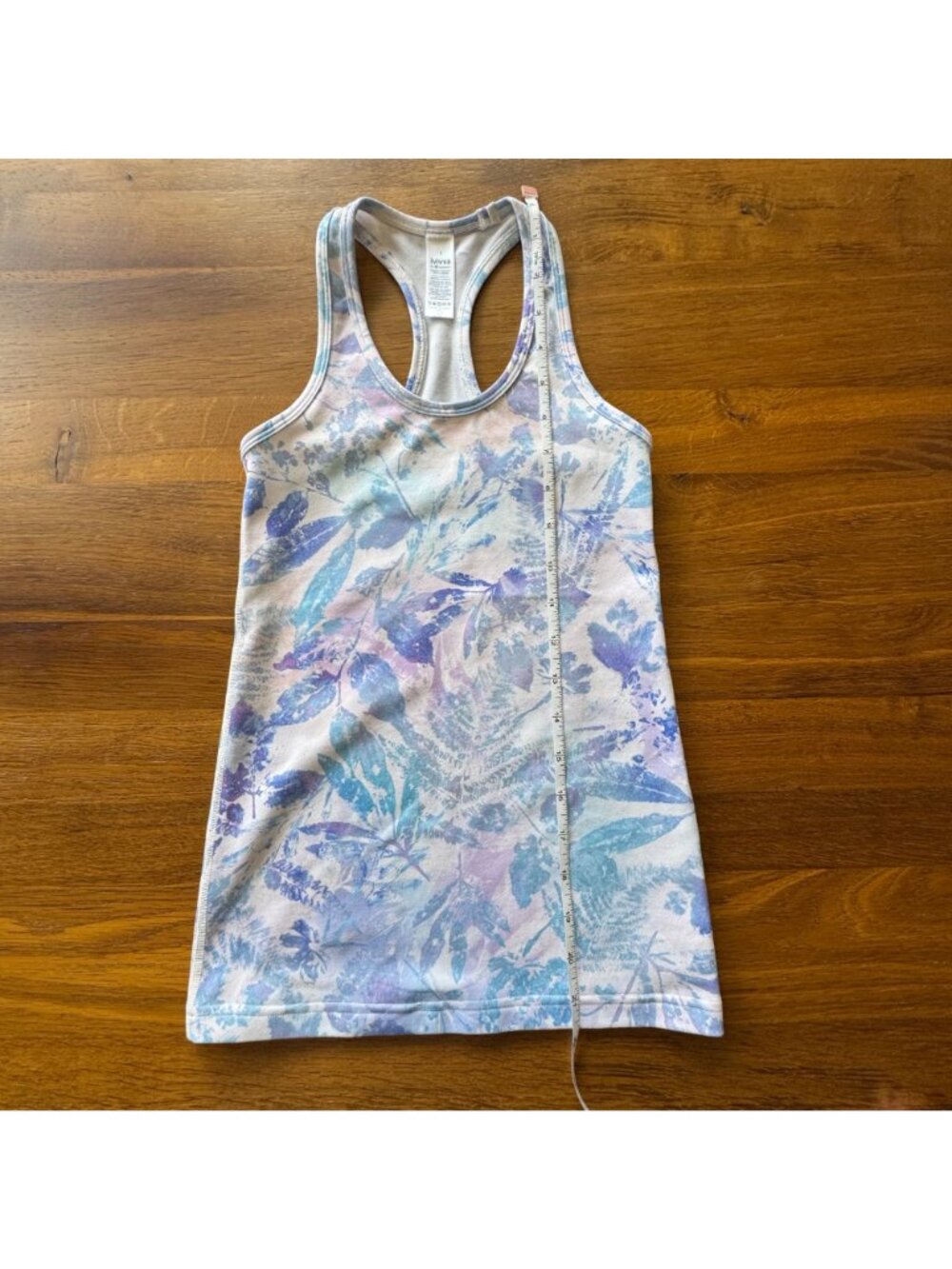 IVIVVA Lululemon Racerback Tank Top Girls 8 Leaves Blue Purple Athletic Shirt - Picture 6 of 8